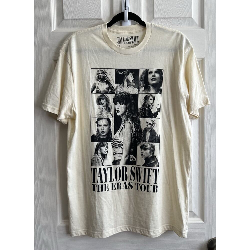 TAYLOR SWIFT The Eras Tour Official Merch Ivory US Concert T-shirt Shirt Sz M
